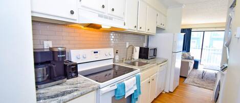 Appart'hôtel, 1 chambre | Cuisine privée | Réfrigérateur, cafetière/bouilloire, grille-pain