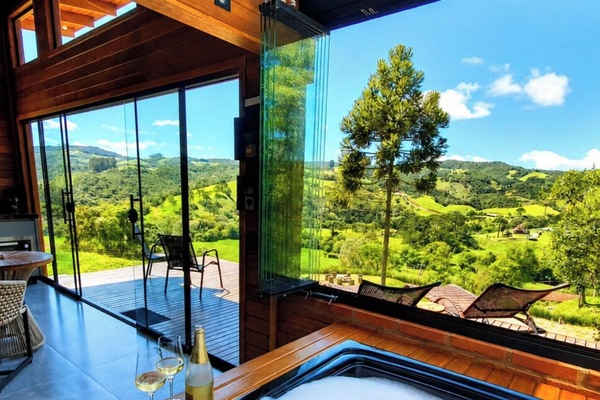 Cabana Bad Wolf com Jacuzzi - Rancho Queimado | Private spa tub