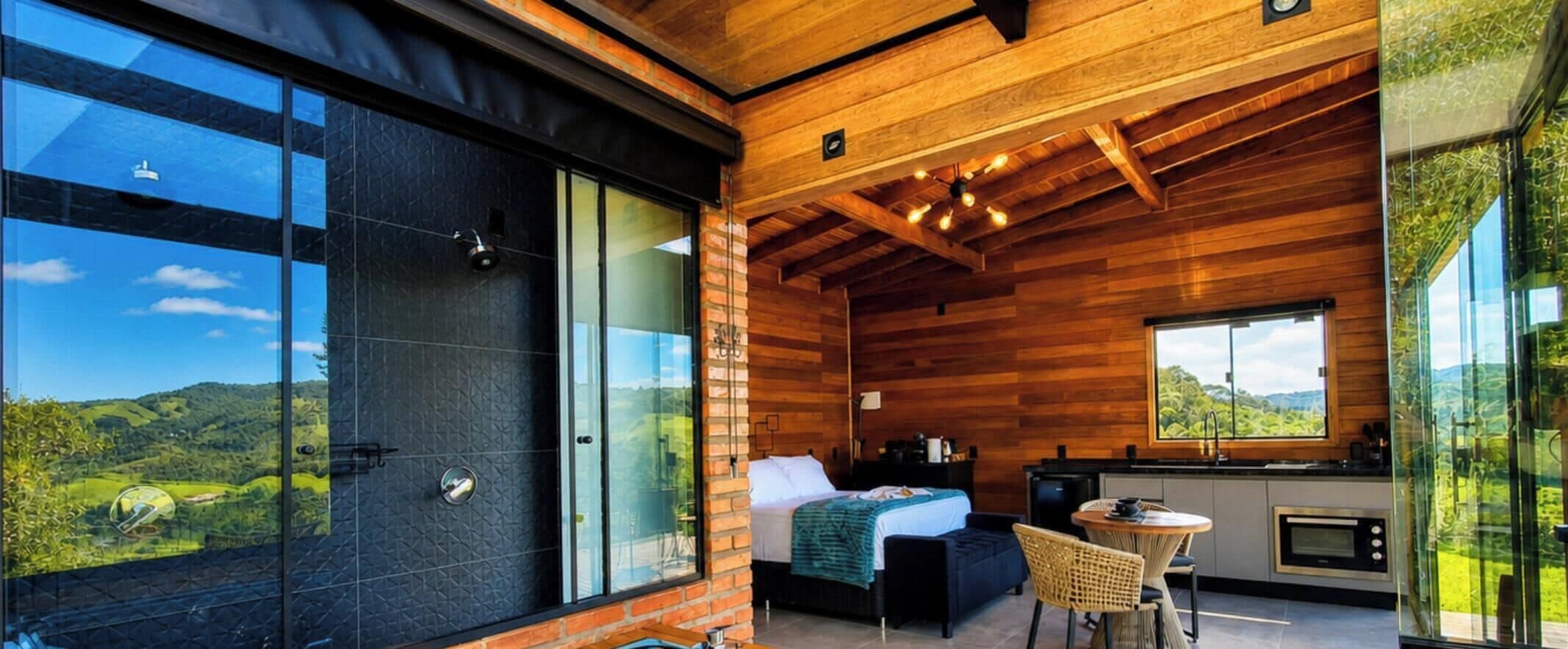 Cabana Bad Wolf com Jacuzzi - Rancho Queimado | Innenbereich