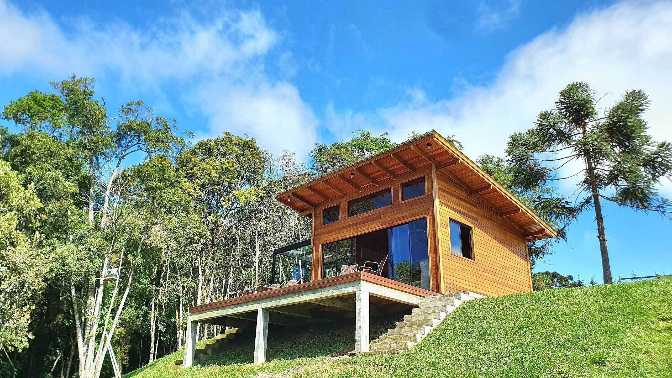 Hytte til brudepar - boblebad - bjergudsigt | Udendørsområde