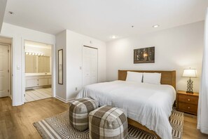 2 bedrooms, iron/ironing board, travel crib, WiFi