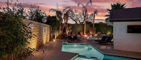 A heated pool