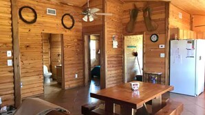 Cottonwood Cabin | Porch & Dark Skies | Living area - Cottonwood Creek Cabins - Entire Site (Alpine)