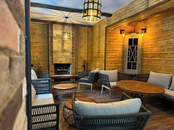 Ferienhaus, 5 Schlafzimmer, Kamin, Bergblick | Innenbereich