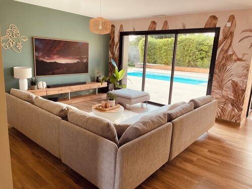 Villa avec piscine entre Bordeaux et Saint Emilion, au coeur des vignes