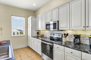 Fridge, microwave, oven, stovetop - Blue Skies - Beach View, Private Pool, Dog Friendly, Beach Gear Credit Included! (St George Island)