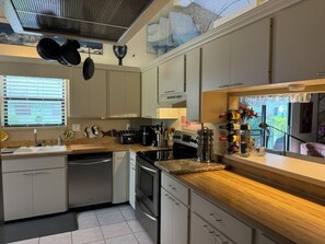 Microwave, oven, stovetop, dishwasher