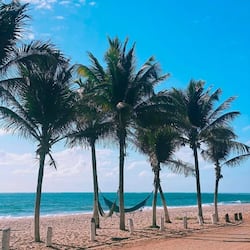 On the beach, white sand