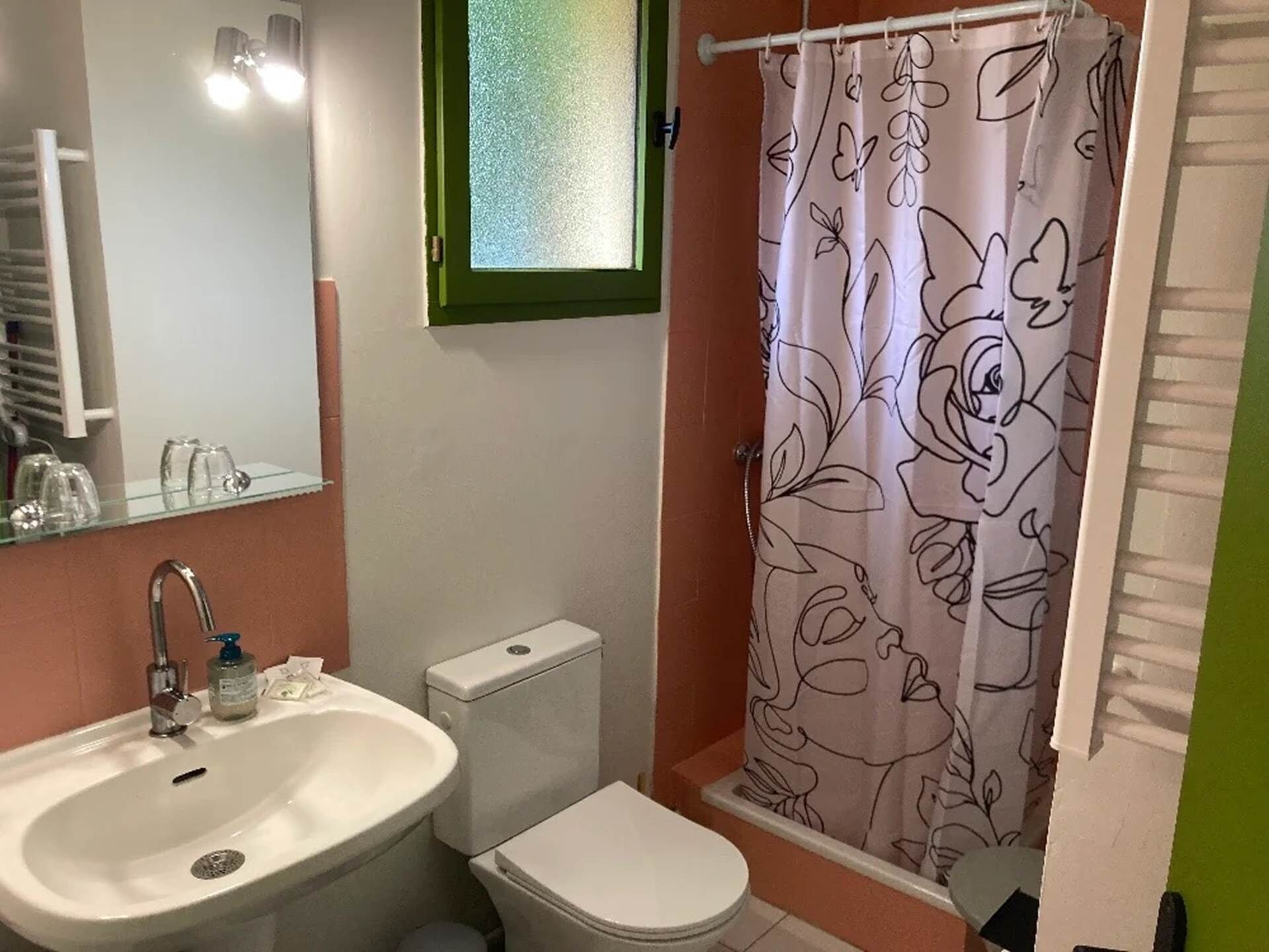 Hair dryer, towels