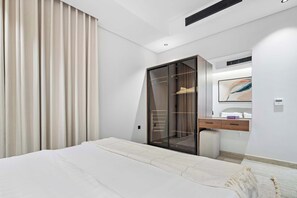 Design-Apartment | 2 Schlafzimmer, Bettwäsche aus ägyptischer Baumwolle