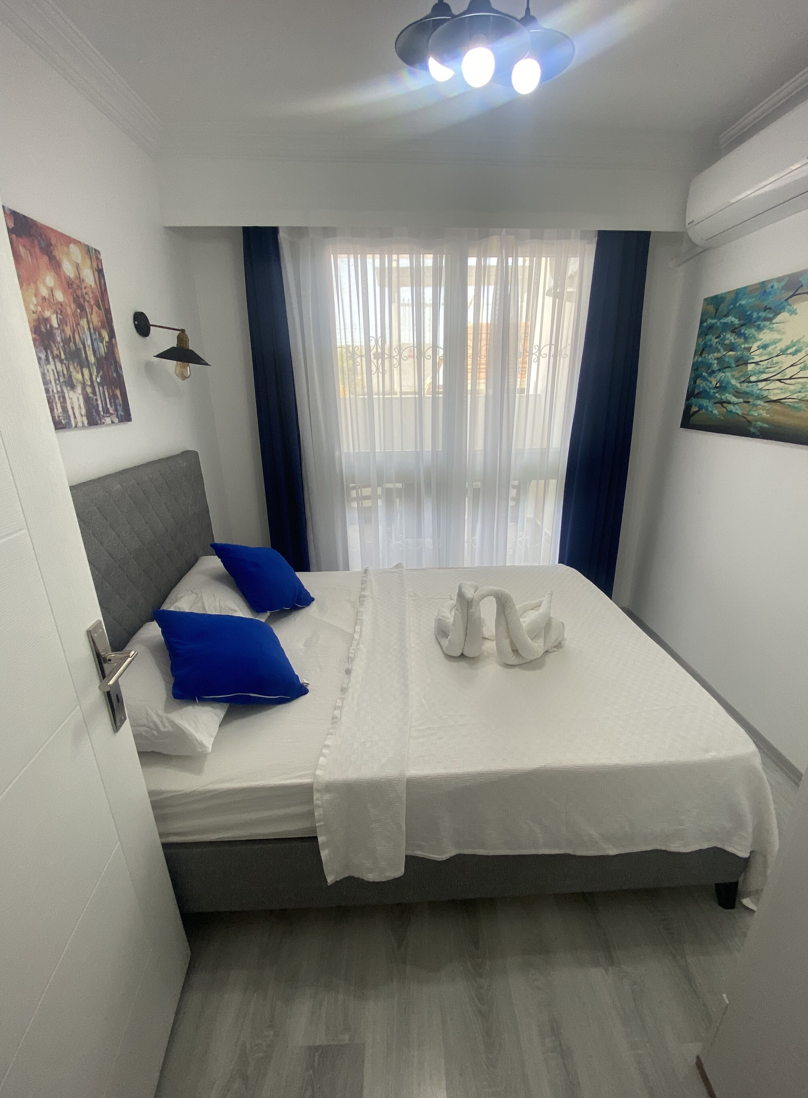 1 bedroom, laptop workspace, iron/ironing board, free cots/infant beds