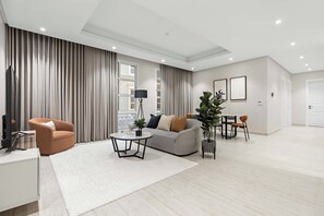 Luxury Apartment | Living area | 51-inch LED TV with digital channels