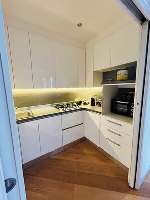 Microwave, oven - Charming 1-bedroom apartment in marvelous Roma with AC, WiFi (Roma)