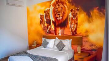 In-room safe, desk, laptop workspace, blackout drapes