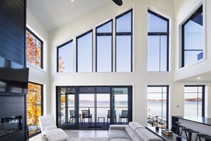 Smart TV, fireplace, video games, foosball