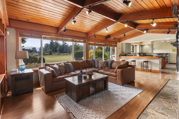 Smart-TV, peis og bøker