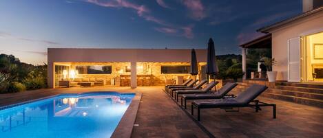 A heated pool