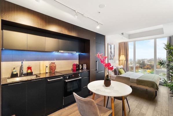 Private kitchen - Studio moderne au cœur du centre-ville (Montréal)