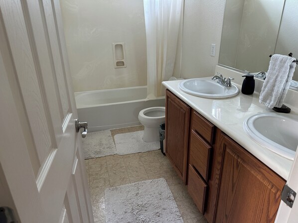 Towels, soap, toilet paper