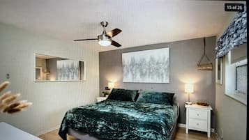 1 habitación, tabla de planchar con plancha, wifi y ropa de cama