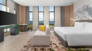 ห้องพรีเมียม, เตียงคิงไซส์ 1 เตียง (High Floor) | ห้องเก็บเสียง, ผ้าปูที่นอน