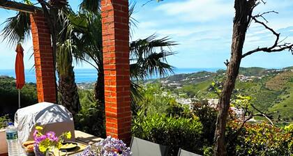 House with a great sea view, pool, 14 minutes to the beach