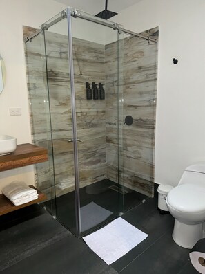 Family Quadruple Room | Bathroom | Towels, soap, shampoo, toilet paper - Gardin home (Cali)