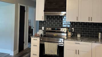 Microwave, oven, stovetop, dishwasher