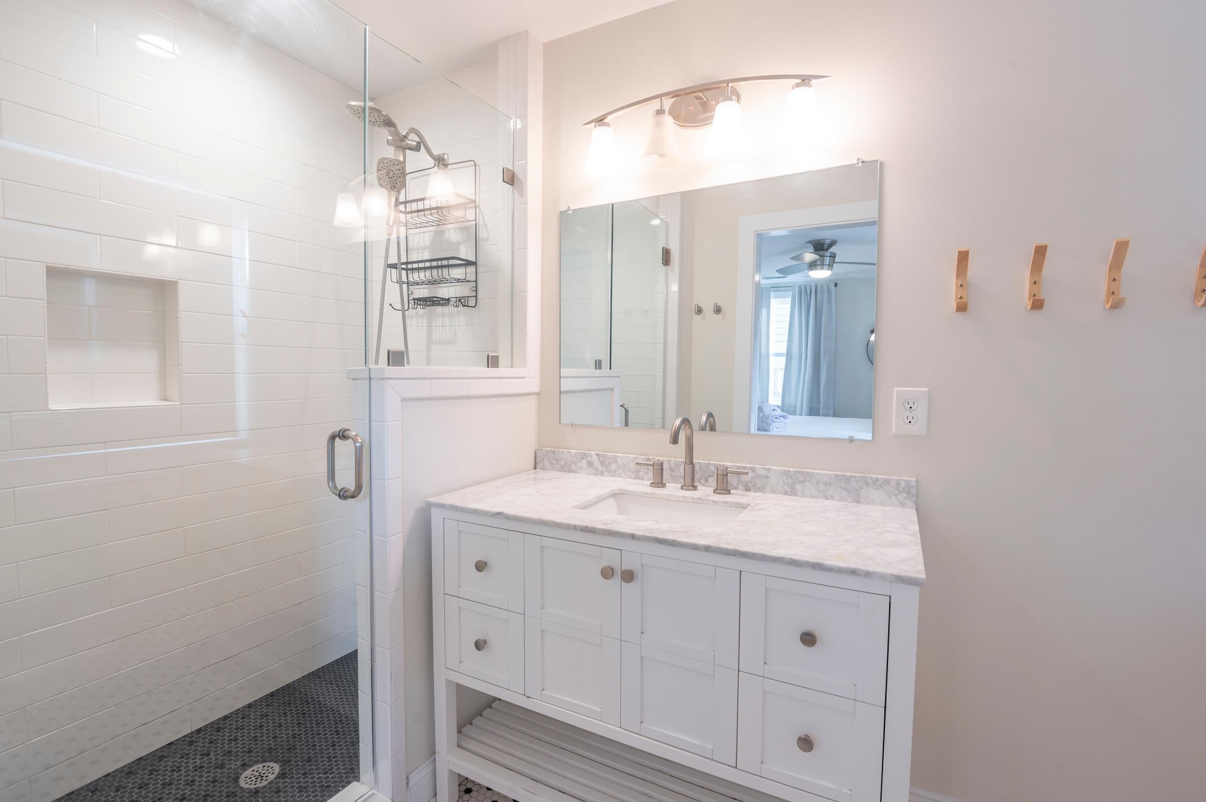 Shower, hair dryer