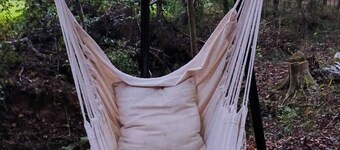 A crackling campfire, a creek & deer outside your tent & we have a nature trail!