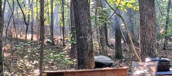 A crackling campfire, a creek & deer outside your tent & we have a nature trail!