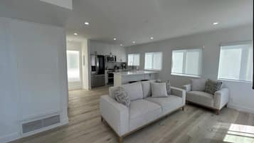 TV, fireplace, offices