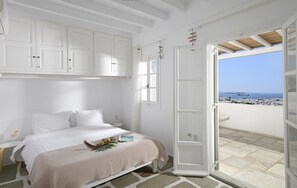 1 bedroom, iron/ironing board, free WiFi, bed sheets - Apartment 'Casa D'irene Mykonian Residence' with Sea View, Wi-Fi and Air Conditioning (Mýkonos City)
