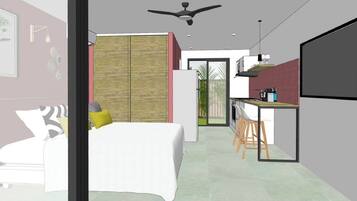 1 bedroom, iron/ironing board, WiFi, bed sheets