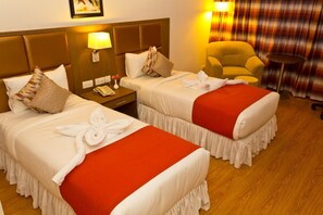 Matelas mémoire de forme, minibar, coffres-forts dans les chambres