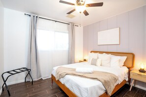 4 bedrooms, iron/ironing board, travel crib, WiFi