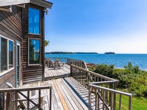 Terrace/patio - Clark Point Cottage, ocean access, panoramic views (Saint George)