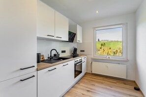 Fridge, oven, stovetop, dishwasher