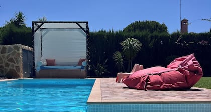 Detached villa with spectacular pool and incredible golf views.