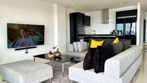 Apartment, 2 Bedrooms, Accessible, Balcony | Living area | Books - A26 - 2 Bdr Condo, Stunning Sea View, Karon Beach (Karon)