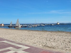 Sun loungers - Nueva Ribera Beach Ap38 Right on the beach Garage & bikes included  (Los Alcázares)