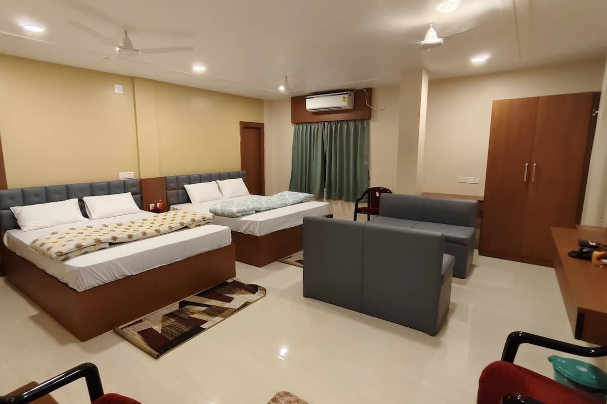 Luxury Quadruple Room, Balcony, Beach View | Desk, laptop workspace, free WiFi