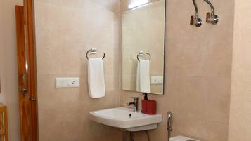 Towels, soap, toilet paper