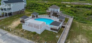 Pool - Surfer's Delight - Amazing 6 BR Oceanfront Home in Hampton Colony (North Topsail Beach)