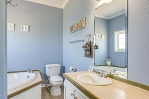 House (3 Bedrooms) | Interior - Hot Tub, Patio & Deck: Coastal Crystal Beach Home! (Port Bolivar)