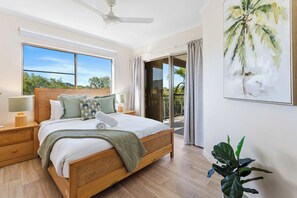 2 bedrooms, desk, iron/ironing board, travel cot