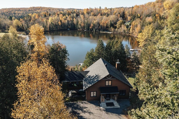 Vue aérienne du chalet