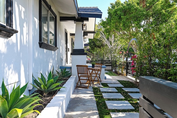Outdoor seating in the garden