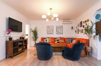 Comfortable seating in the living room for you and your guests