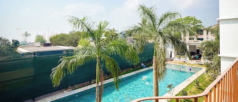 Standard Double Room, Pool View | Terrace/patio